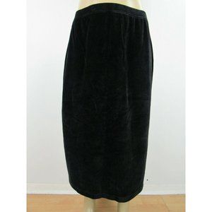 Talbots Women Petites Black Faux Suede Stretch